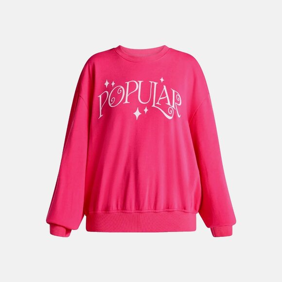 WICKED Womens POPULAR Sweatshirt Large Pink - Picture 1 of 10